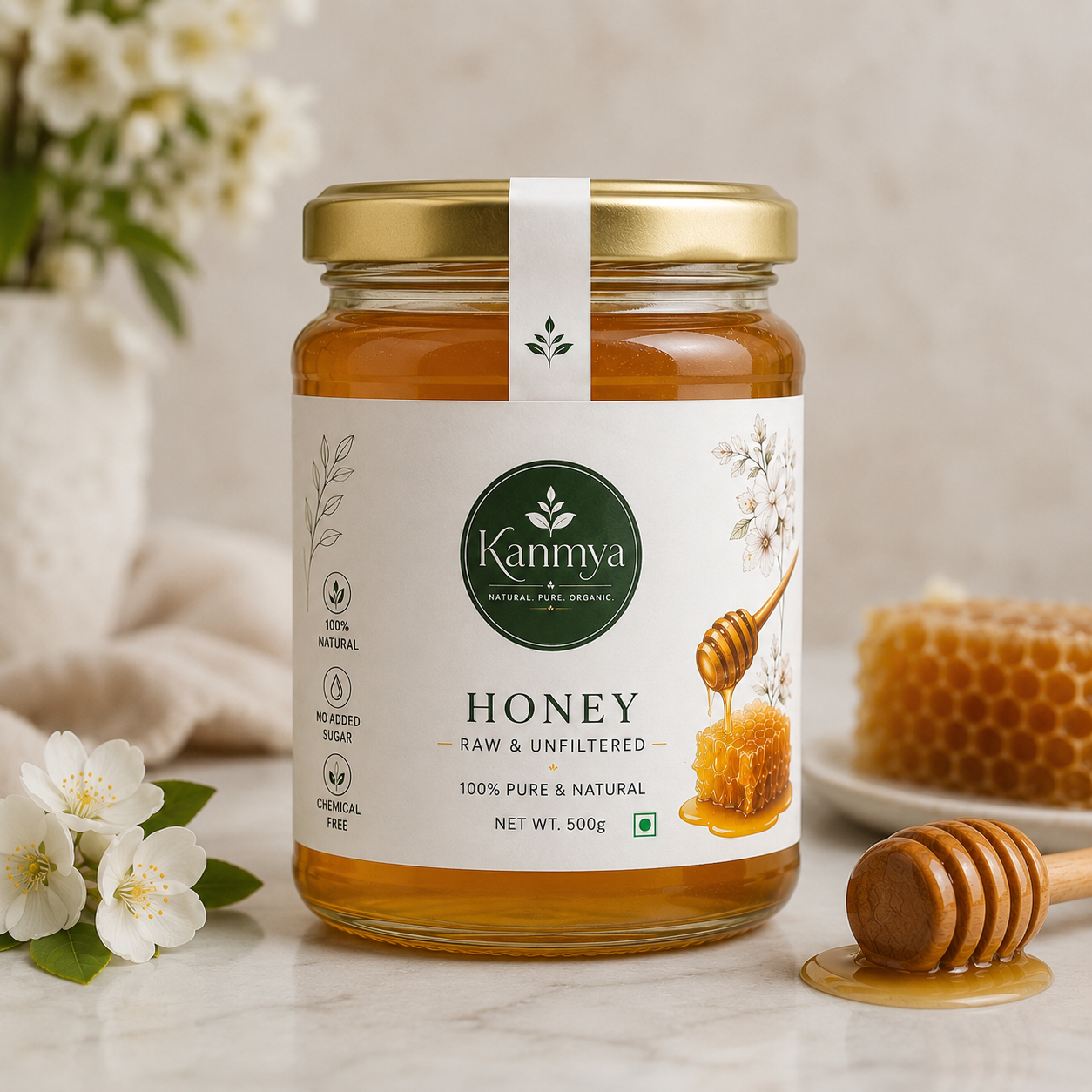 IMG_2304 Kanmya Raw & Unfiltered Honey - Image 1